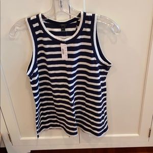 JCrew workout striped cotton tank Size S